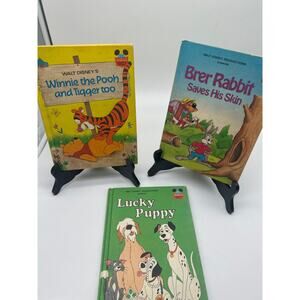 Lot of 3 Children Books Disney 1970s Brer Rabbit Winnie The Pooh Dalmatians